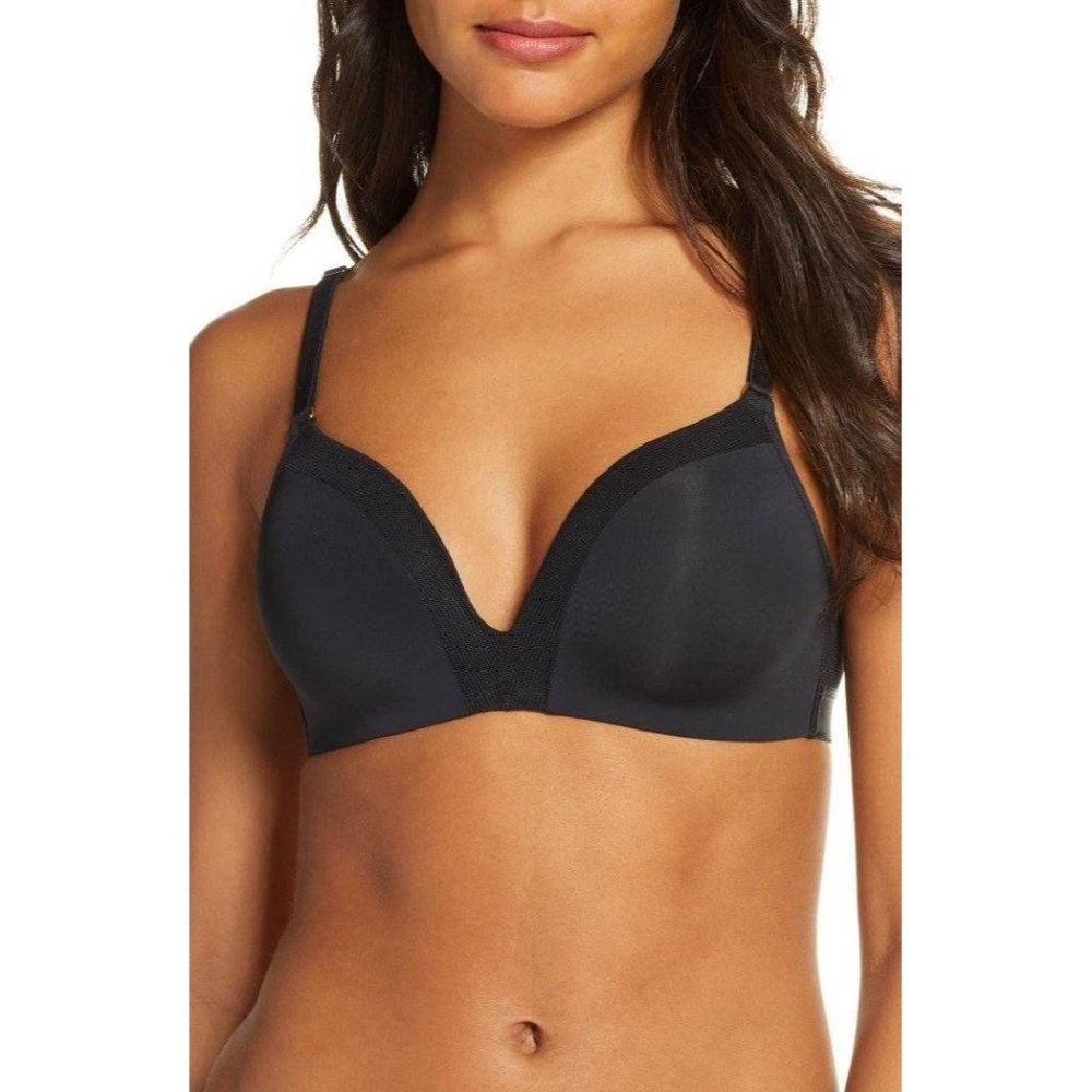 LIVELY Mesh Trim Wireless J-Hook Convertible Bra Black 32DDD NEW
